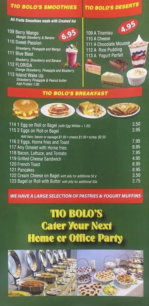 Tio Bolo's Pizza Menu image 1