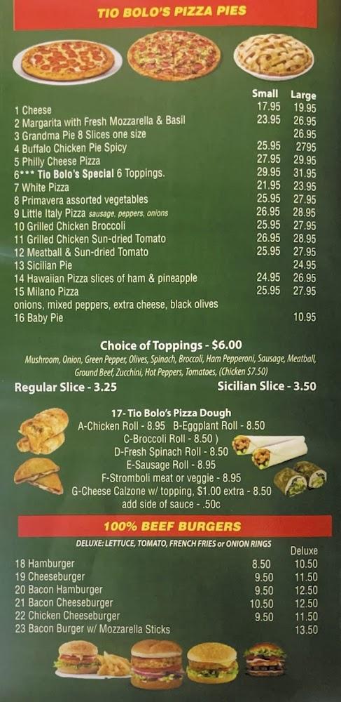 Tio Bolo's Pizza Menu image 3